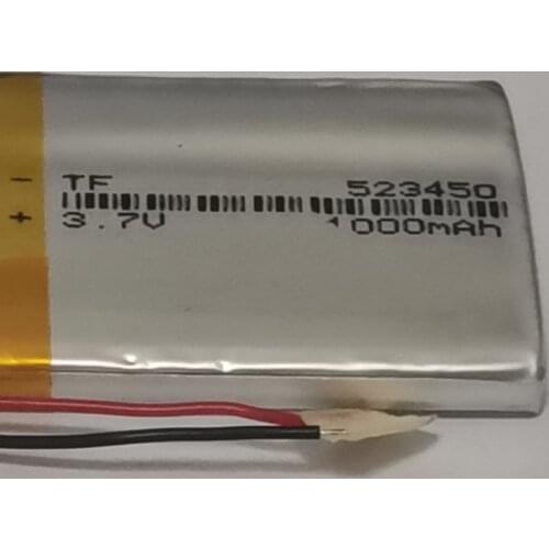 3.7 V lithium 523450 523450P 3.7V 1000mah with protection board , used for bluetooth MP3,MP4 lithium battery