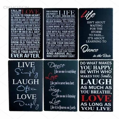 LOVE Letter Quotes Art Metal Sign Vintage Sign Metal Plaque Cafe Bar Decoration Pub Retro Tin Plate Wall Decorative 20x30cm