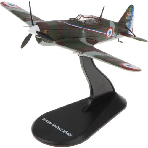 1/72 Alloy Diecast Warplane Model Morane Saulnier MS.406 Fighter Aircraft WWII France Airforce Airplane Plane Model Toy Soldier