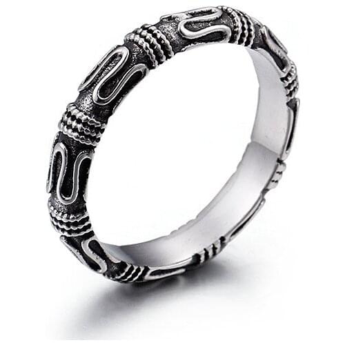 Fashion retro style mens ring ring magic spell ring punk personality Monkey King stick ring couple