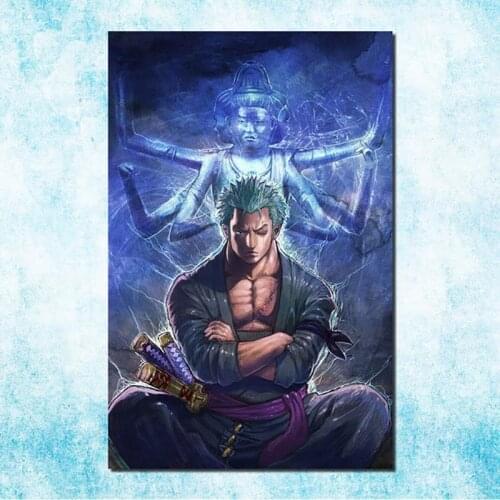 Wall Art Canvas Painting 1 Pcs One Piece Luffy Japan Hot Picture Anime Print Home Decor Poster For Living Room Modular Frame