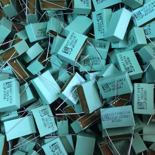 New and original10PCS MKT 1822 series 2.2UF 250V fever frequency division anodes Pin pitch: * 27.5 mm