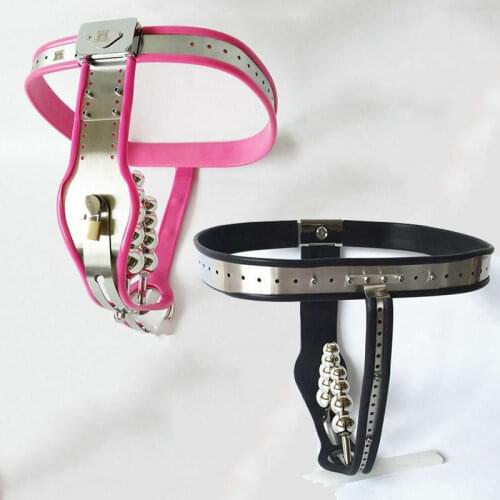 New Female Adjustable Stainless Steel Chastity Belt with Lock Pants Device Chastity Metal Small Chastity