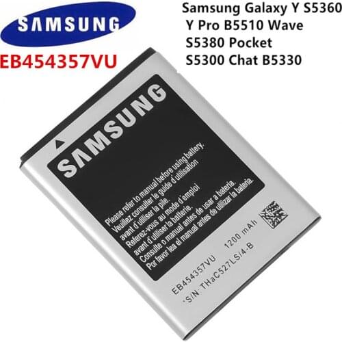 Samsung EB454357VU 1200mAh Battery For Samsung Galaxy Y GT-S5360 Galaxy Y Duos S5368 S5380 S5380D Galaxy Wave Y S5300