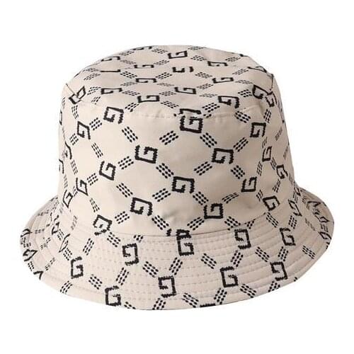 2020 Brand Female Cap Spring Wear Double-Sided Sun Bucket Hat Summer Fashion Letters Graffiti Woman Fisherman Hat
