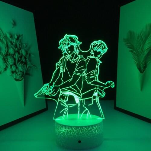 Anime Banana Fish 3D Lamp LED Night Light Cartoon for Kids Bedroom Decor Child Birthday Gift Manga Colors Change Nightlight