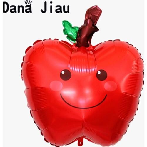 Red Apple Fruit Foil Balloon Happy Birthday Balloons Watermelon Pineapple Orange Wedding Holiday Festival Decoration Toy