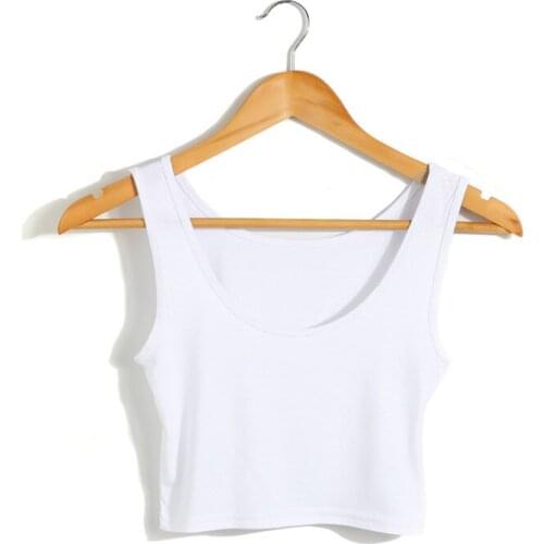 Tank Top Women Casual Fashion Sleeveless Vest Crop Tops Summer Ladies Casual Croptop T Shirt Camisa Femenina