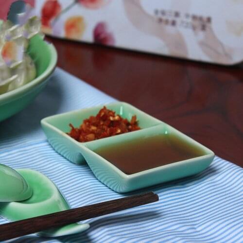 Sauce Seasoning Dish Gravy Boats 1PC Small Bowl Porcelain Creative Dinnerware Celadons Tableware Dishwasher and Microwave Safe
