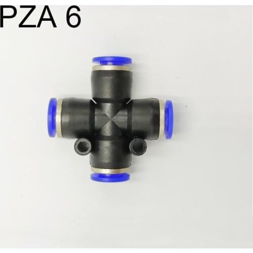 10PCS Pneumatic fittings PZA water pipes and pipe connectors direct thrust 6mm plastic hose quick couplings