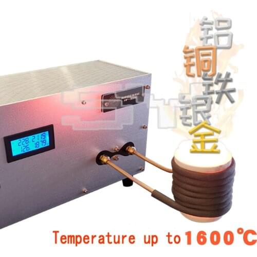 3000W ZVS high frequency induction heating machine melting gold silver furnace iron parts quenching and annealing+ Crucible