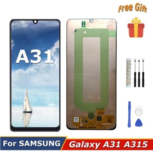 Amoled 6.4" A31 For Samsung Galaxy A315 LCD Display Touch Screen Digitizer Assembly Replacement A315f A315n A315g With Frame