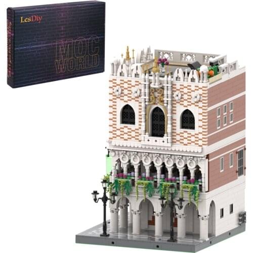 Authorized 4993Pcs MOC-59639 Doges Palace Venice Street View Building Block Stem Kids Toys (Licensed And Designed By Cvanhulle)