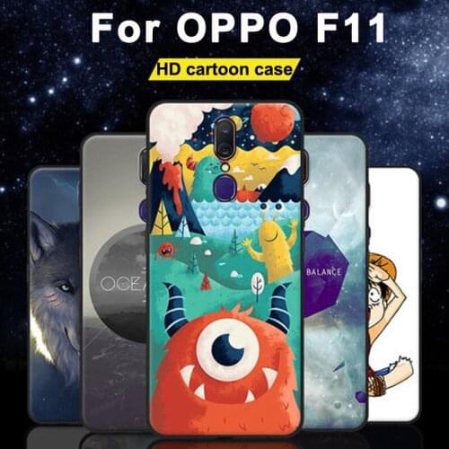 Cartoon painted Case For OPPO F11 Case Slim soft Cover For OPPO F11 F 11 6.53" Shockproof Silicone Back Cover OPPOF11 phone Case