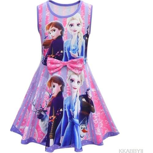 Elsa 2 Girls Dresses Children Clothes Snow Queen Girl Birthday Party Vestidos Baby Princess Dress Anna Elsa Kids Dress
