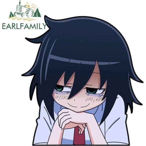 EARLFAMILY 13cm x 11.9cm for Tomoko Car Stickers Vinyl Decals Windshield Skateboard Suitcase Scratch-Proof Funny Car Styling
