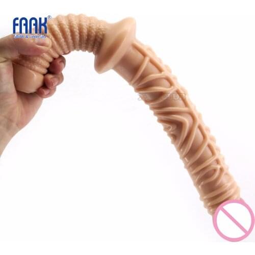 FAAK 42x4.5cm Realistic Super Big Dildo Flexible Penis Dick With Strong Suction Cup Huge Dong Female Dick,Penis Adult Sex Toy