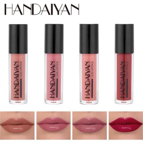 HANDAIYAN New Matte Lipstick kit Smooth Glitter lips Gloss Sets Fashion Liquid Lipstick Lip tint Cosmetics T1080