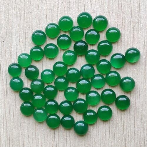 Fashion good quality natural green onyx round cab cabochon beads for jewelry Accessories 10mm wholesale 50pcs/lot free shipping