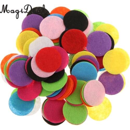 MagiDeal Hot 100Pcs Rainbow Color Round Felt Table Confetti Wedding Scatter DIY for Christmas Birthay Party Home Garden Decor