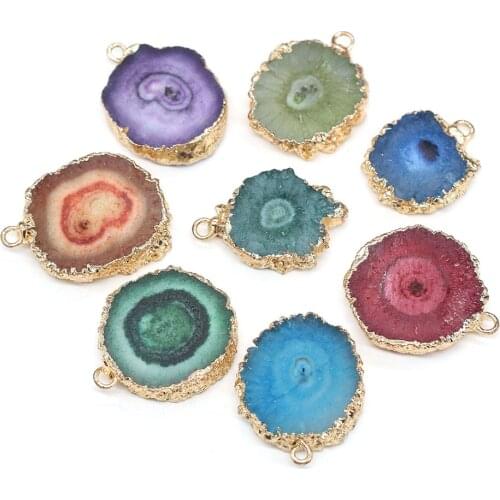 Natural Stone Pendant Irregular shape Semi-Precious Exquisite Charm for Jewelry Making DIY Necklace Earrings Accessories