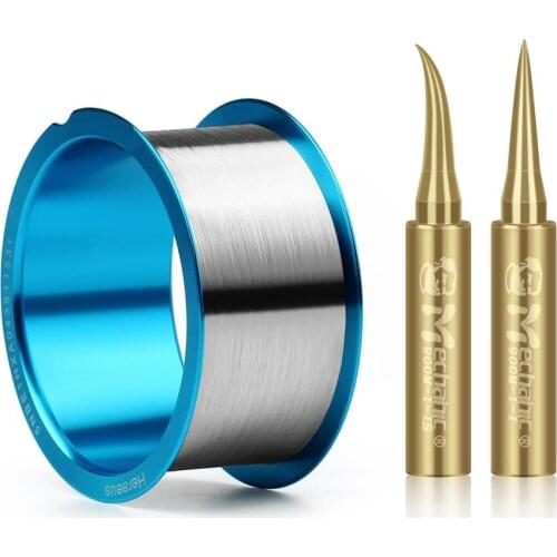MECHANIC FXV08 500m 0.008mm Superfine Silver Flying Line With Solder Iron Tip For Fingerprint Line Maintenance CPU Solder Joint