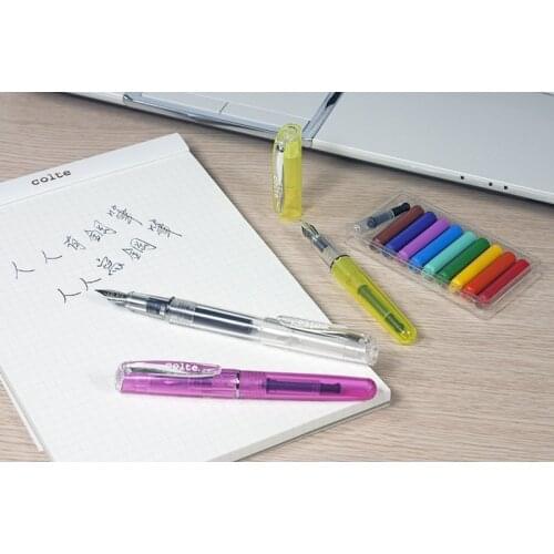 Mini Pocket Fountain Pen Portable Short Pen Painting Pen Female Student Color Ink Pen
