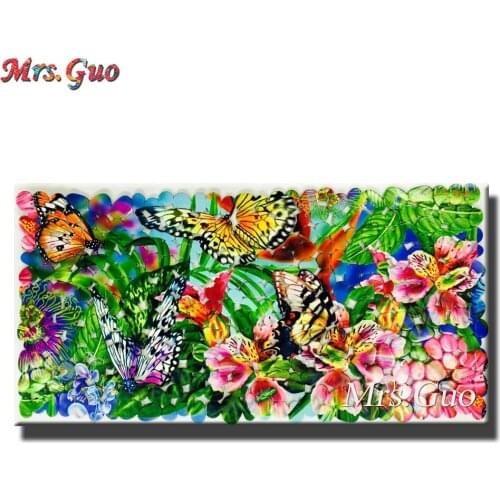 Full Square/Round DIY 5D Diamond Painting Butterfly among flowers Diamond Embroidery animals Cross Stitch kit Mosaic decor art