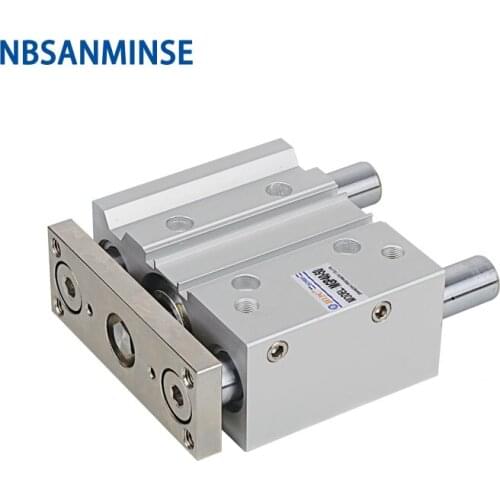 NBSANMINSE MGPL Bore 40mm Pneumatic Air Cylinder SMC Type ISO Compact Cylinder Miniature Guide Rod Double Acting