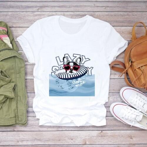 2021 New Womens White Tshirt Harajuku Kawaii Animals Graphic Blouses Vogue Y2k Pretty Girl Clothing Leisure Female T-shirt Tops
