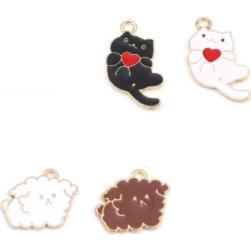 DoreenBeads Zinc Based Alloy Charms Pendant Sheep Heart Gold Plated Coffee Colorful Enamel Pendant Jewelry DIY Findings, 10 PCs
