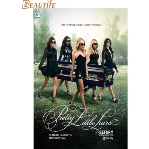 Custom Pretty Little Liars Poster Cloth Silk Poster Home Decoration Wall Art Fabric Poster Print 30X45cm,40X60cm.50X75cm,60X90cm