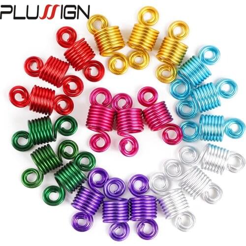 Plussign Professional 10-20Pcs Hair Rings For Braids Beautiful Dread Beads Braids Hair Accessories Screw Hair Jewelry For Braid