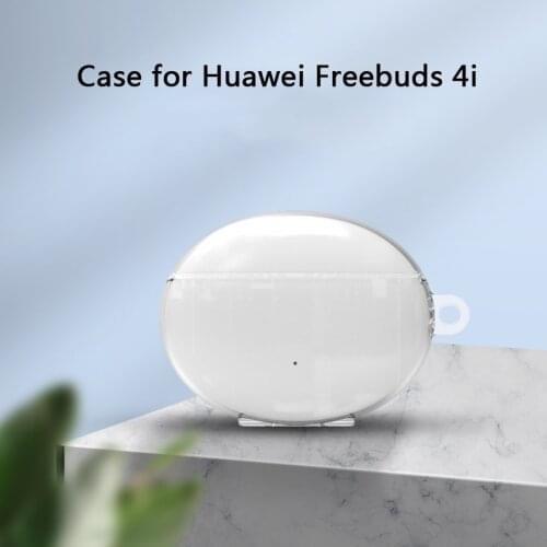 Transparent Protective Case for Huawei Freebuds 4i Earphones Shell Cover Skin for Huawei Free buds 4i With Hook