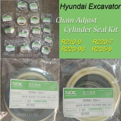 R210-9 R220-7 R220-9S R250-9 Chain Adjust Cylinder Seal Kit for Hyundai Excavator Track Adjuster Cylinder Repair Kits