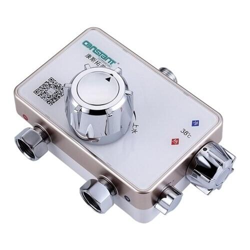 Thermostatic Valve Surface Mounted Solar Electric Water Heater Intelligent Automatic Thermostatic Mixing Valve Shower Faucet