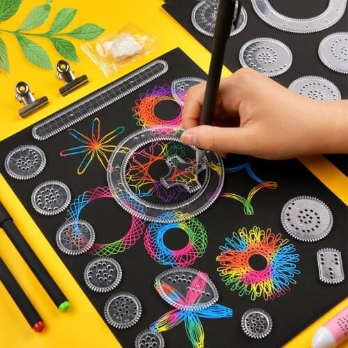 Creativity Spirograph Drawing Toys Set Interlocking Gears Wheels Painting Accessories Creative Educational Toy Spirographs Books