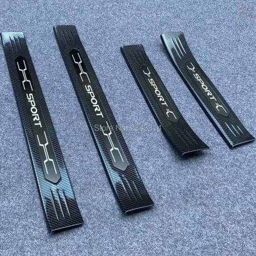 For 2019 2020 Toyota RAV4 RAV 4 XA50 Carbon Door Sill Kick Scuff Plate Protectors Trim Guard Pedal Cover Car Styling Accessories