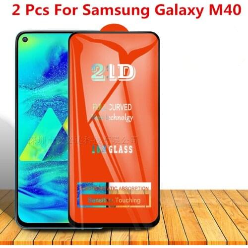 2 Pcs Full Cover Tempered Glass For Samsung Galaxy M40 Core Screen Protector For SAMSUNG galaxy m40 Glass Film