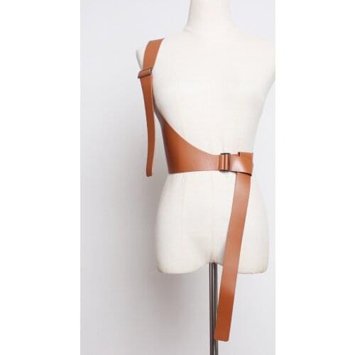 2019 New Spring Summer Pu Leather Strap Belt Brief Irregular Personality Girdle Women Fashion Tide All-match