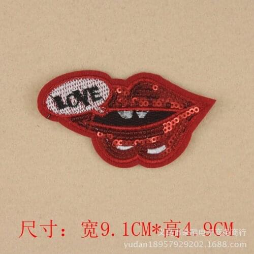 100 Pcs/lot Sequined Patches Clothing DECORATION Cherry Bow Banana Pineapple Lip Rainbow Jellyfish Sewing Crafts Diy