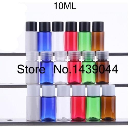 100pieces/lot) Colorful empty 10ml PET bottle Plastic bottle PET refillable bottles with screw cap