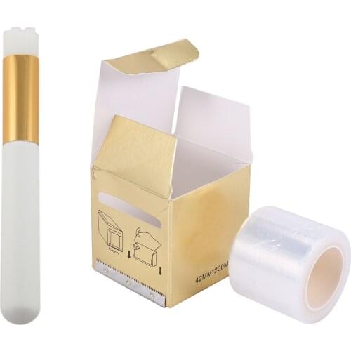 1X Semi Permanent Tattoo Embroidery Barrier Film Clear Masking Film & 7 Pcs Lash Cleansing Brush Lash Cleaning Brush