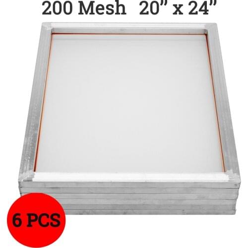 2019 6pcs/set 200T Mesh Aluminum Silk Screen Printing Press Frame Screens White Out Size 50x60cm
