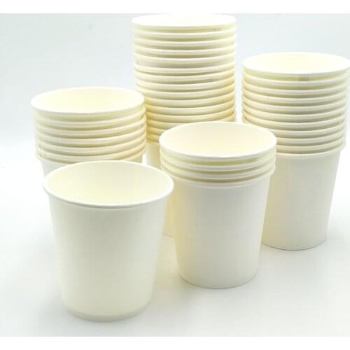 25pcs White Paper Hot Cups Kraft Paper Cup - Coffee Cups Disposable Paper Cup Milk Tea Cup Household Drinking Party Supplies 6oz