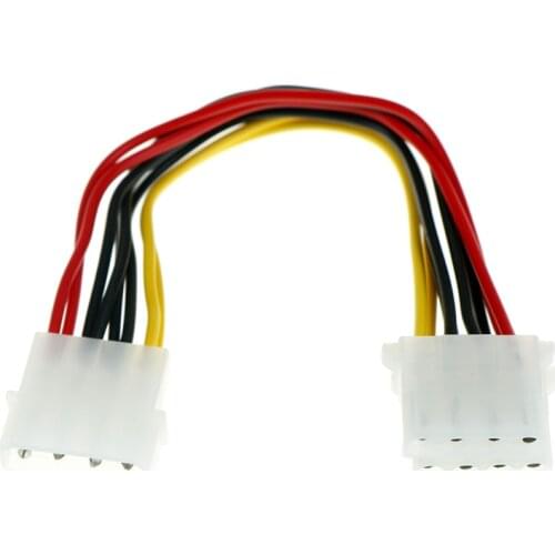 2pcs 4 Pin Molex Male To 2 Ports Molex IDE Female Power Supply Y Splitter Adapter Cable For PC, Cooling fan, CD Driver Hard Disk