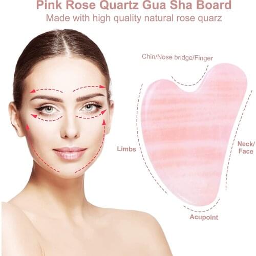 3pcs/set Beauty soins du visage face skin care roller massager gua sha Jade crystal powder roller heart-shaped scrapping Suit