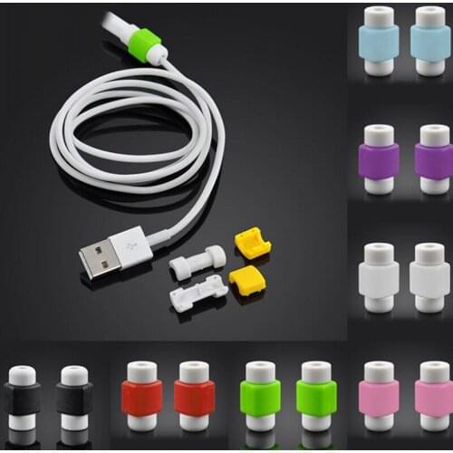 5pcs/lot New Multicolor Data Charger Cable Saver Cable Protector For iPhone SE 5 5S 5C 6 6S Plus 4 6plus 6splus Cover Protective