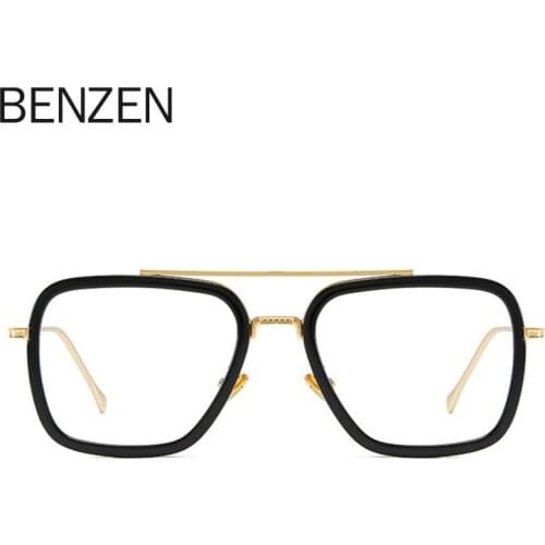 BENZEN Rectangle Glasses Frame Women Men Fahion Transparent Glass Clear Optical Eyeglasses For Male New 5183