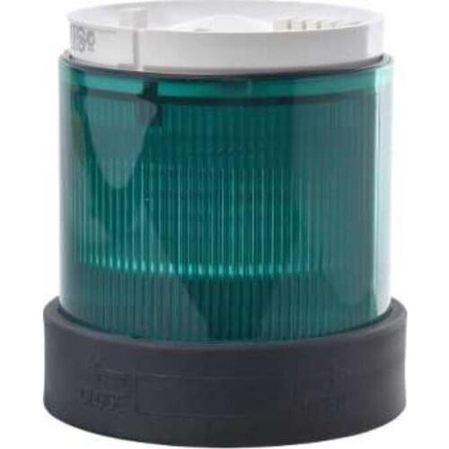 XVBC2M3 Illuminated unit for modular tower lights, plastic, green, Ø70, steady, integral LED, 230 V AC